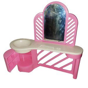 1990 VINTAGE BARBIE HAIR SALON #7274 VANITY SINK BATHROOM MIRROR
